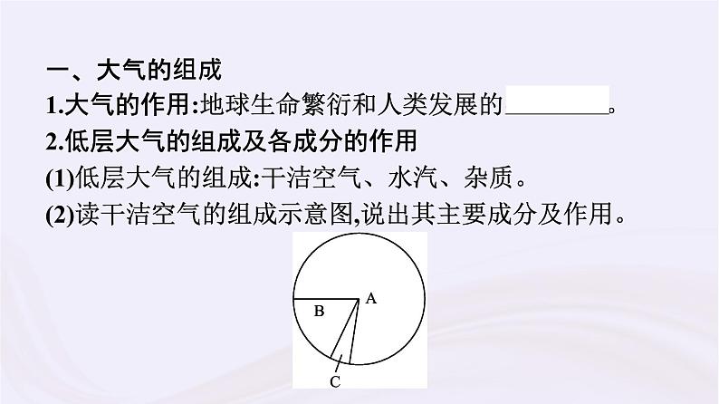 新教材适用2023_2024学年高中地理第3章地球上的大气第1节大气的组成与垂直分层课件湘教版必修第一册06