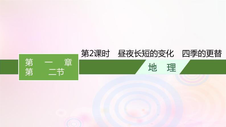 新教材适用2023_2024学年高中地理第1章地球的运动第2节地球的公转第2课时昼夜长短的变化四季的更替课件湘教版选择性必修101