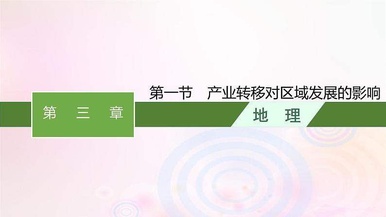 新教材适用2023_2024学年高中地理第三章区域合作第一节产业转移对区域发展的影响课件湘教版选择性必修201