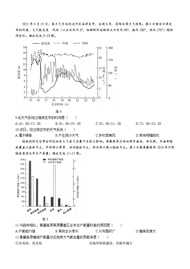 广东省佛山市普通高中2024届高三上学期期末教学质量检测（一）地理第3页
