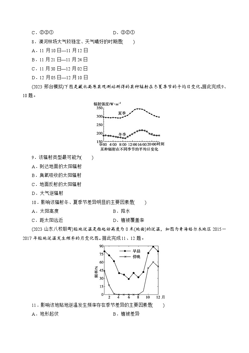 第06讲 大气的组成、垂直结构及受热过程（练习）-备战2024年高考地理一轮复习精品课件+讲义+练习（新教材新高考）03