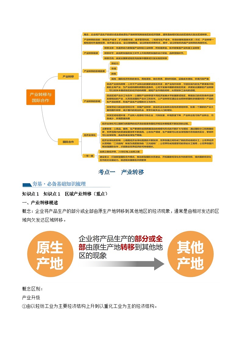 第36讲  产业转移与国际合作（讲义）（解析版）第2页