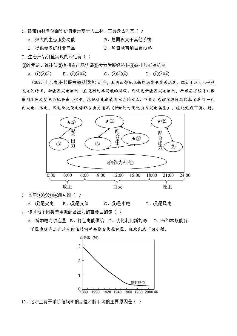第37讲  自然环境与人类社会（练习）（原卷版）第3页