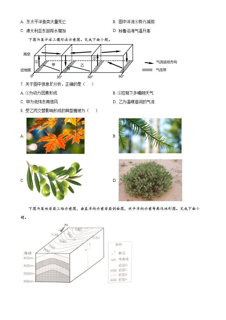 2022-2023学年浙江省宁波市高二下学期期末地理试题02