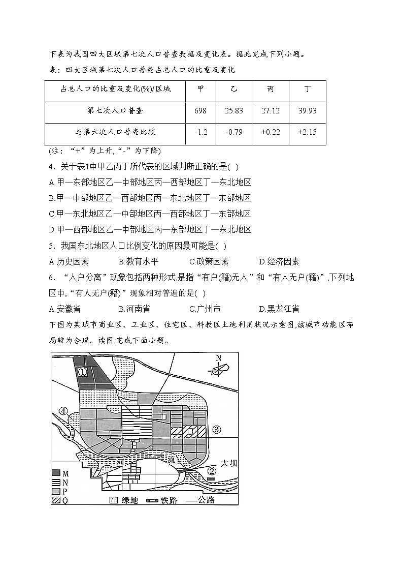 凤城市第二中学2022-2023学年高二上学期期初测试地理试卷(含答案)第2页