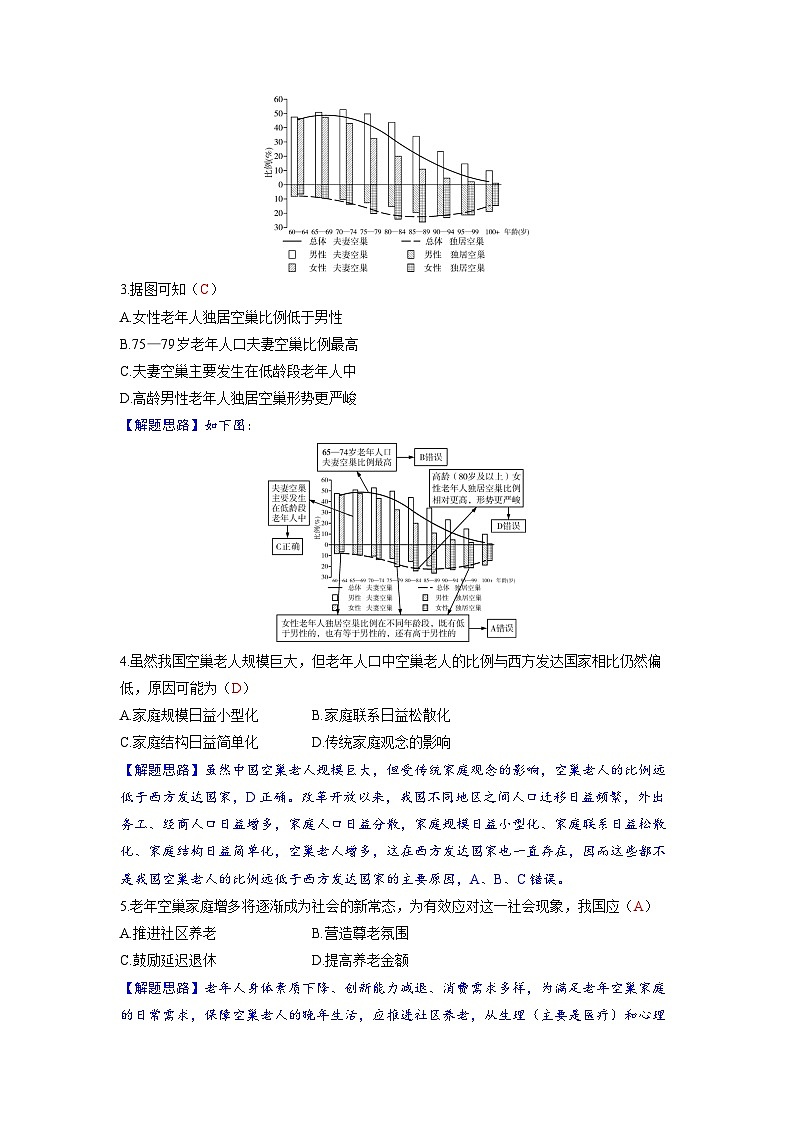 备考2024届高考地理一轮复习强化训练第二部分人文地理第一章人口与地理环境02