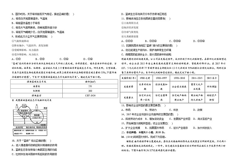 48，河南省栾川县第一高级中学2023-2024学年高三上学期1月阶段测试地理试题第2页