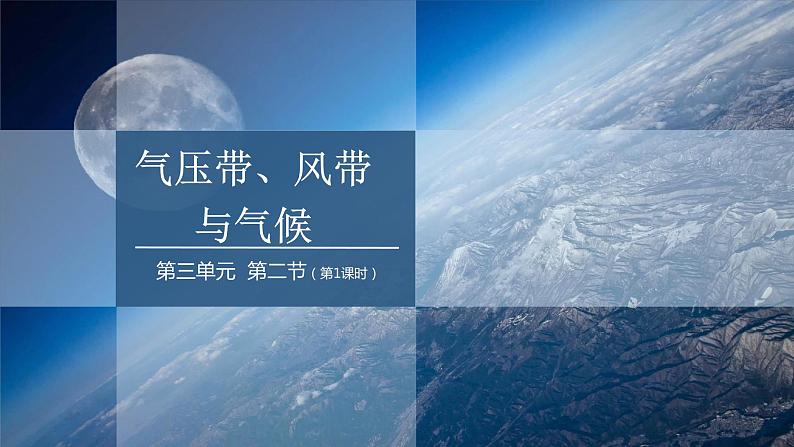 3.2 课时1 气压带、风带与气候   课件（含视频）高二地理鲁教版（2019）选择性必修第一册01