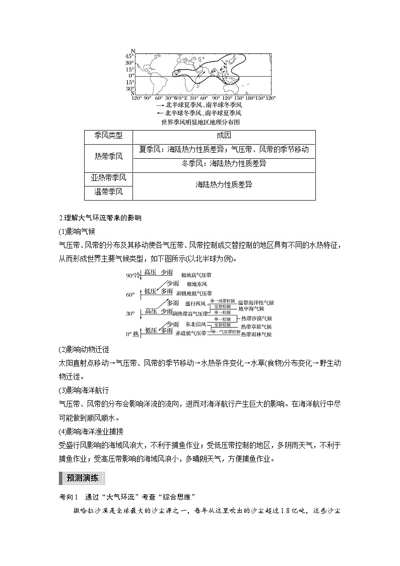 新高考版高考地理二轮复习（新高考版） 第1部分 专题突破 专题2 考点3　大气环流03