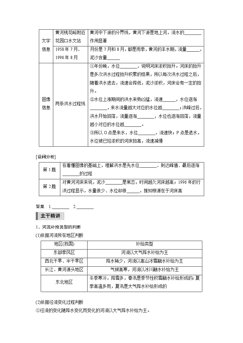 新高考版高考地理二轮复习（新高考版） 第1部分 专题突破 专题3 考点2　河流02