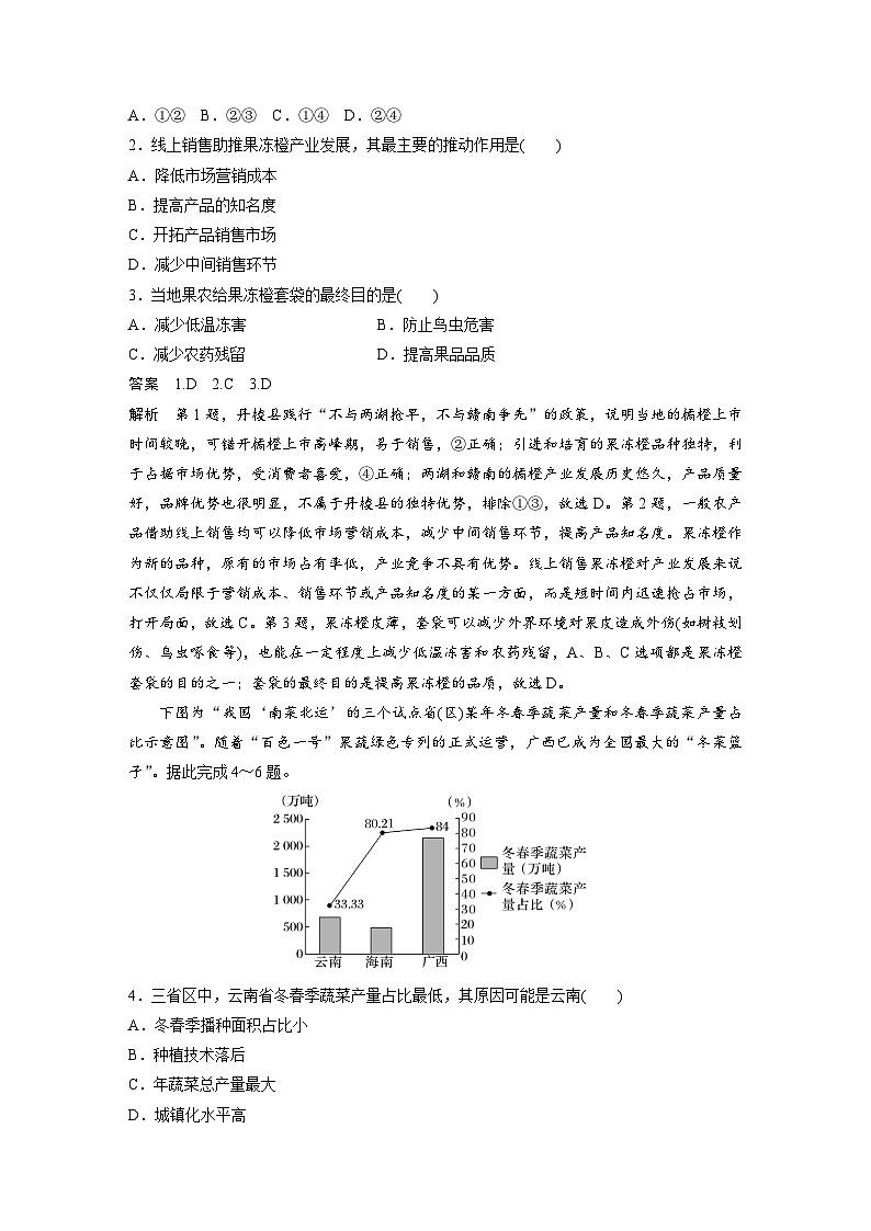 新高考版高考地理二轮复习（新高考版） 第1部分 专题突破 专题8 微专题15　市场竞争力02