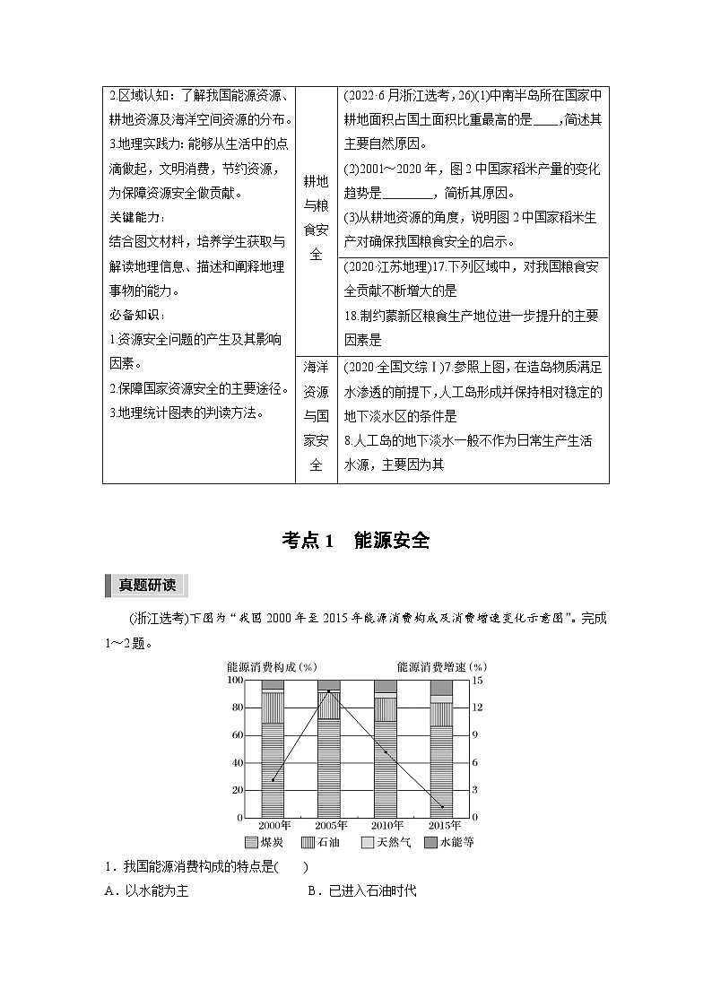 新高考版高考地理二轮复习（新高考版） 第1部分 专题突破 专题13 考点1　能源安全02