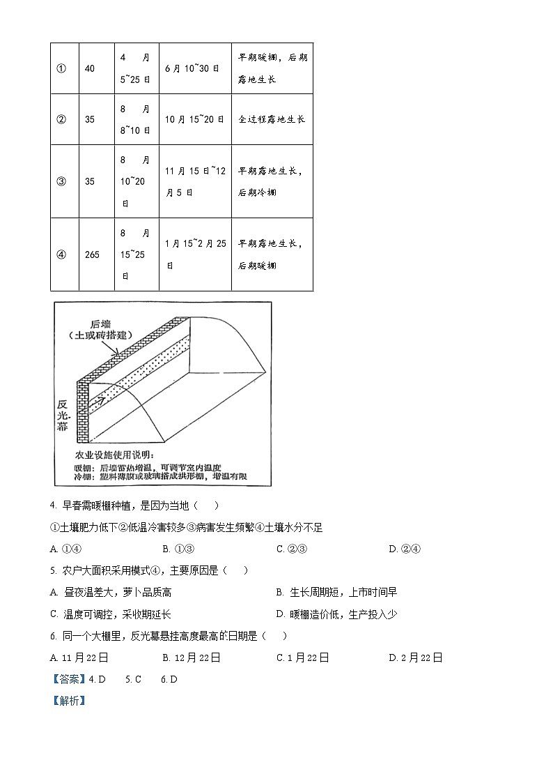2024届福建省泉州市高中毕业班质量监测（二）地理试题（解析版）第3页