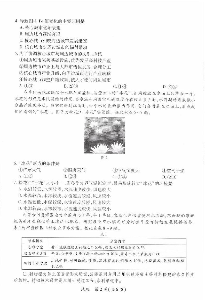 2024届江西省高三上学期一轮总复习验收考试地理02