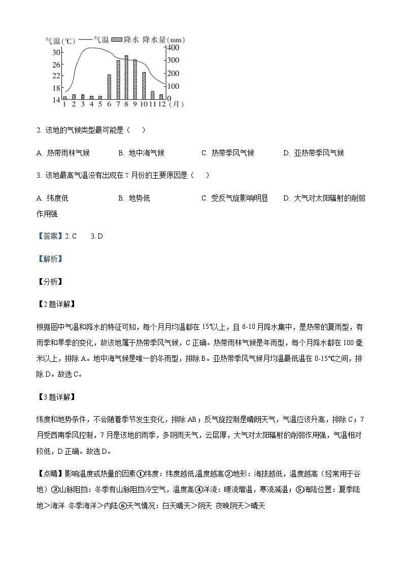 2023-2024学年天津市宁河区高二上学期期末练习地理试题含解析02