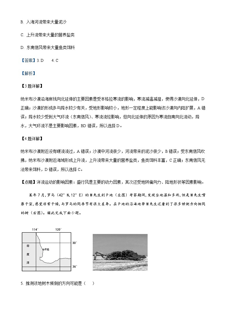 2023-2024学年辽宁省重点高中沈阳市郊联体高二上学期期末考试地理试题含解析03