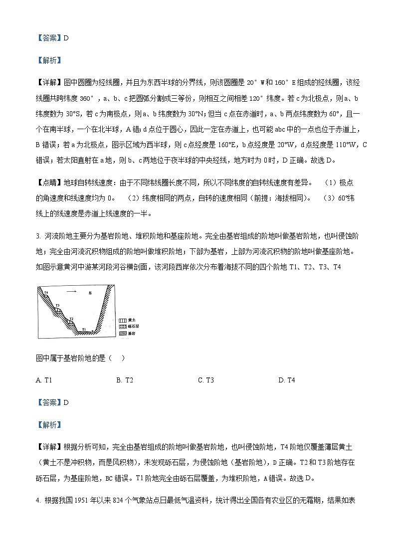 2023-2024学年广东省广州市天河区五校高二上学期期末地理模拟试卷含解析02
