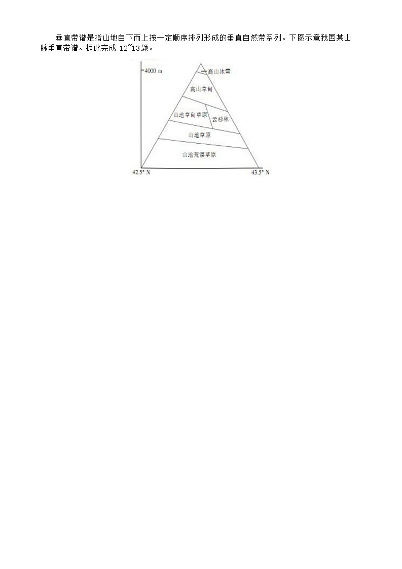 2023-2024学年云南省楚雄州高二上学期期末教育学业质量监测地理试卷含答案03
