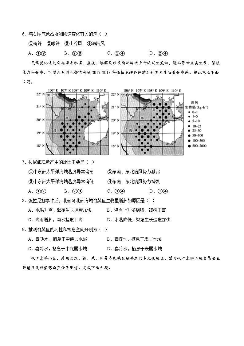 黄金卷01（江苏专用）-【赢在高考·黄金8卷】备战2024年高考地理模拟卷（江苏专用）03