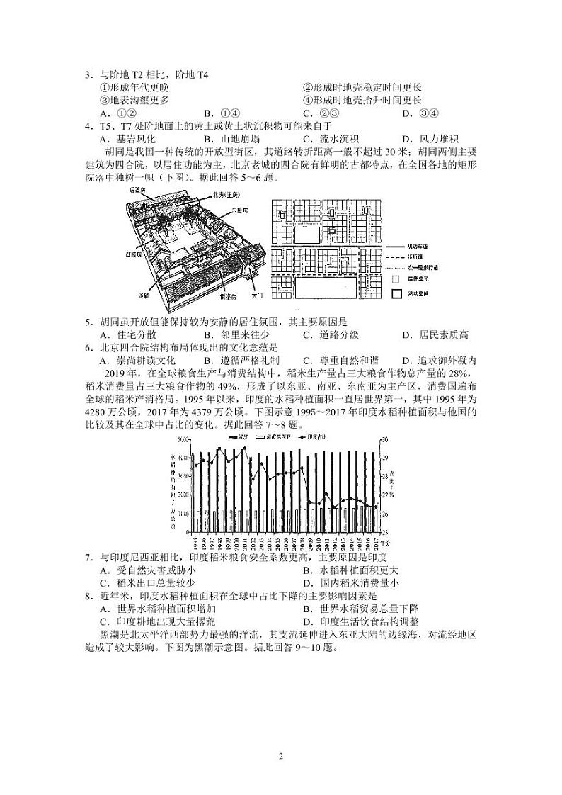 广东省广东实验中学2022-2023学年高三下学期第三次阶段考试地理试题第2页