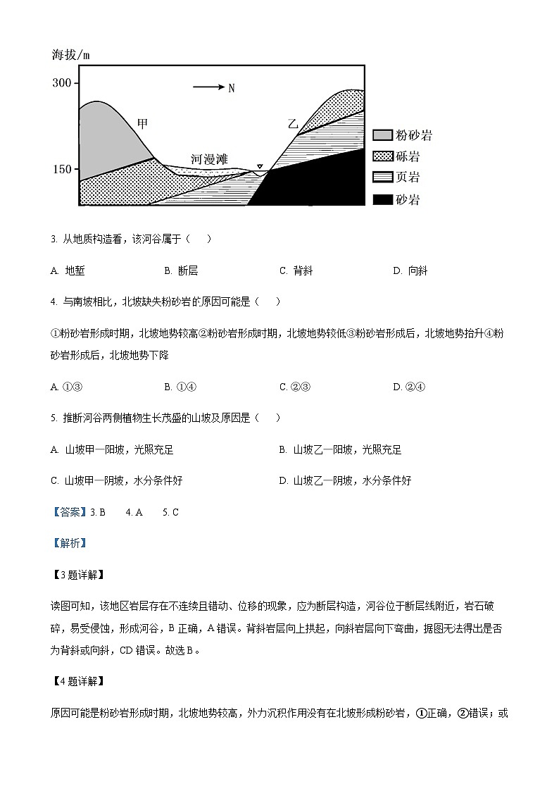 2023-2024学年江苏省宿迁市泗阳中学高三上学期第一次月考地理试卷含答案03