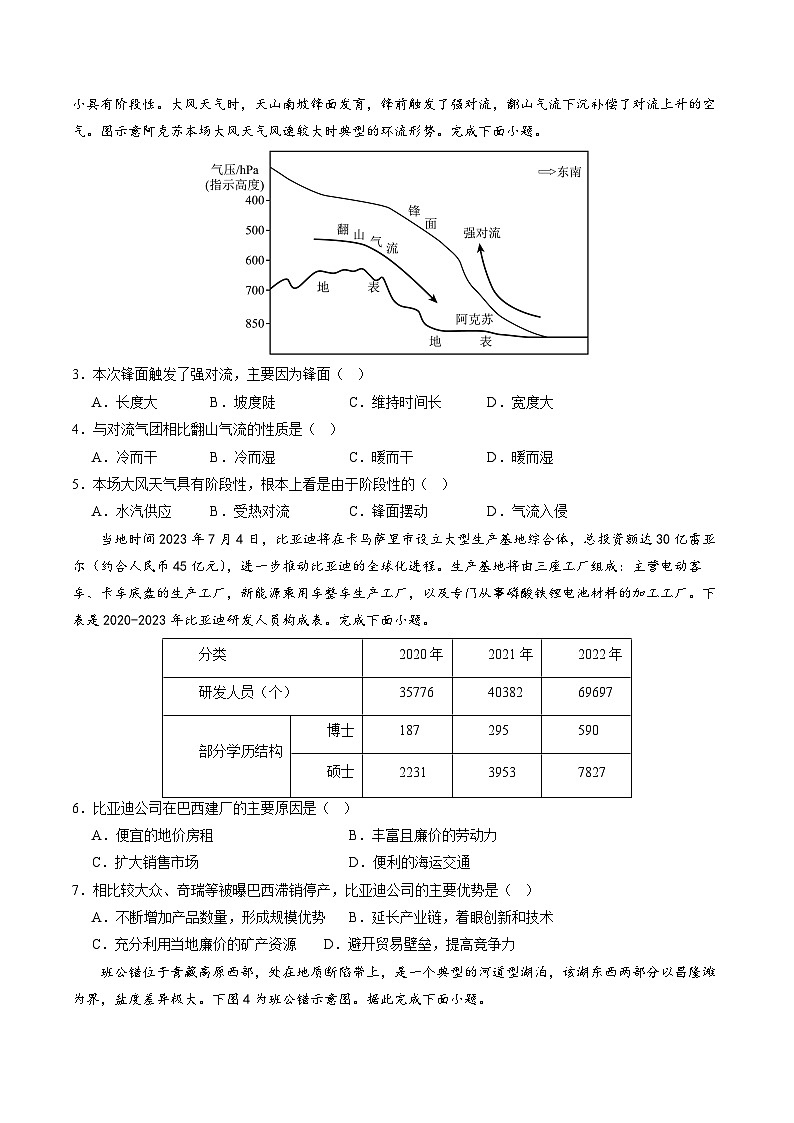 高三地理开学摸底考（江苏专用）（考试版）第2页