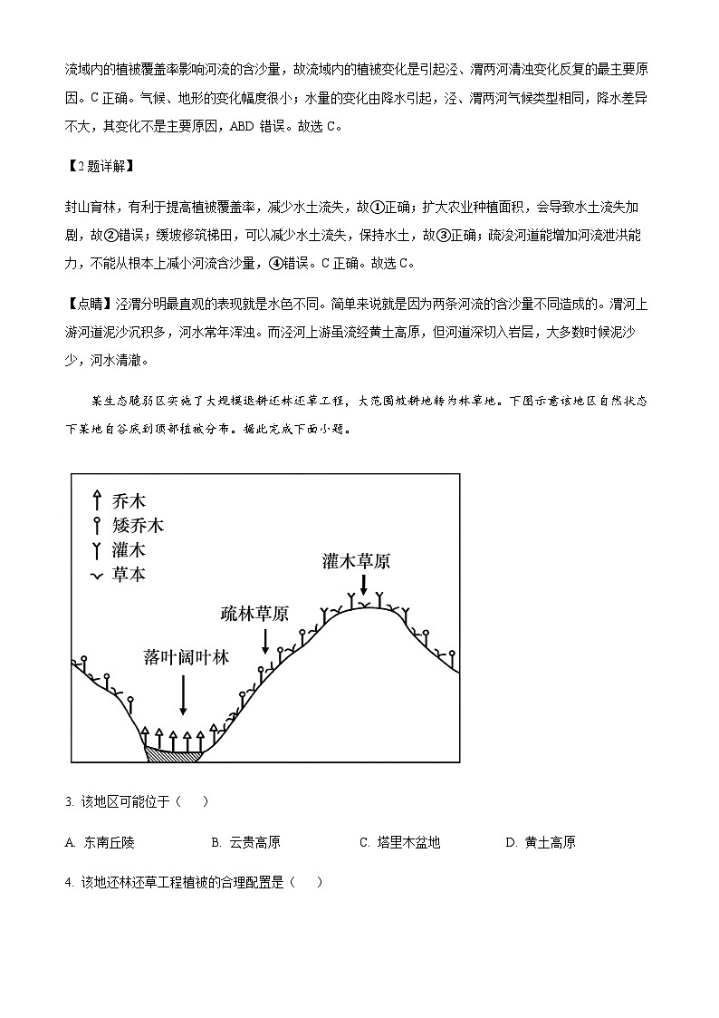 2023-2024学年山东省烟台市第二中学高二上学期12月月考地理试题含解析02