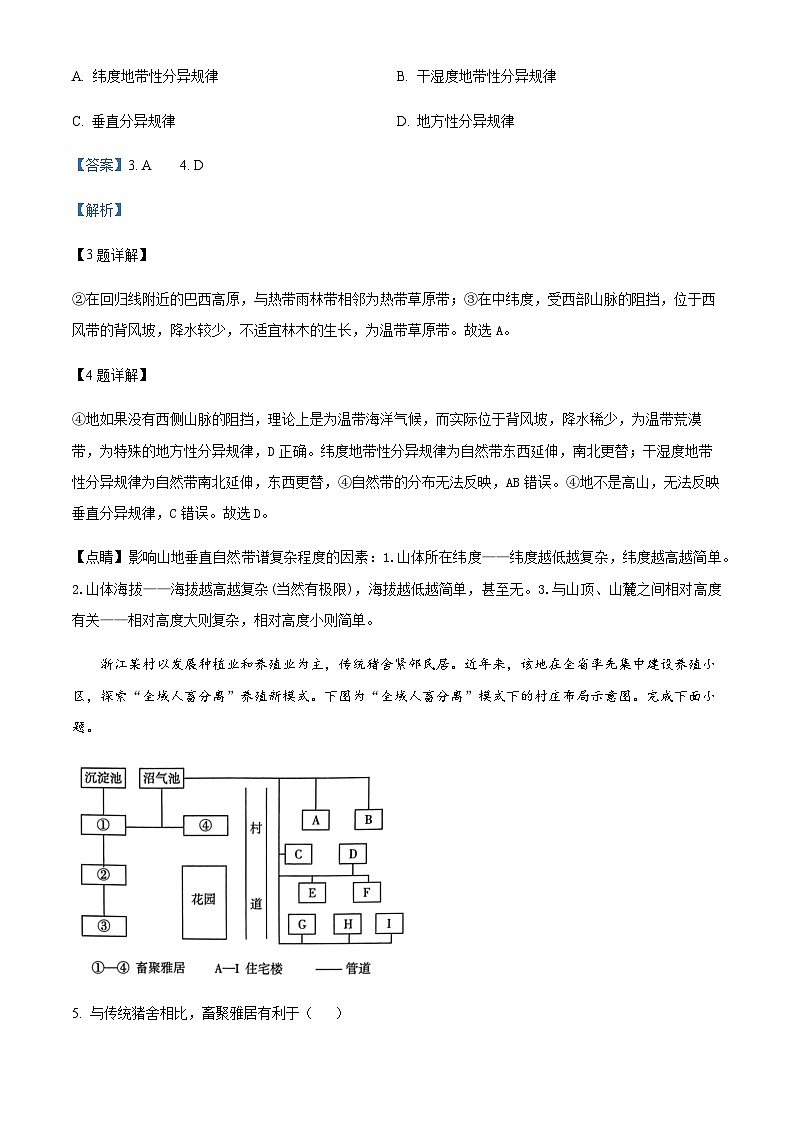 2023-2024学年浙江省县中联盟高三上学期第一次适应性联考地理试题含答案第3页
