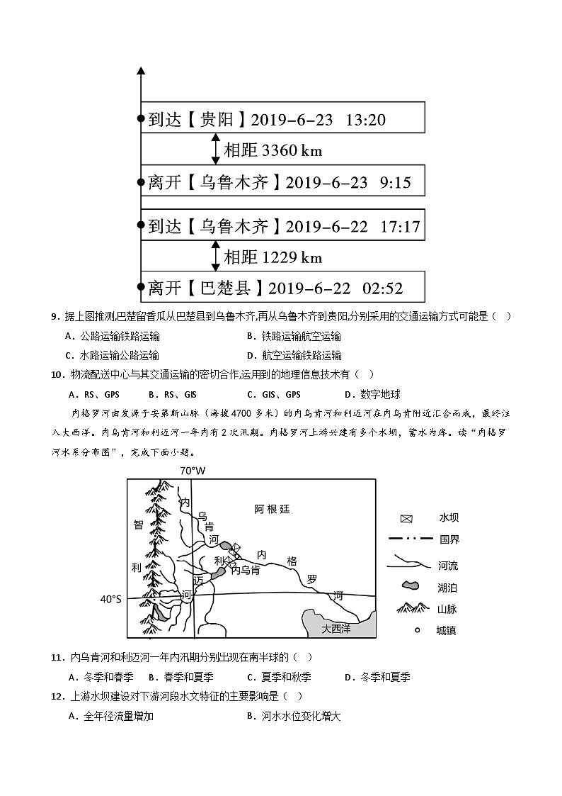 高考模拟卷（4）-备战2024年高考地理阶段性模拟仿真冲刺卷（浙江专用）03