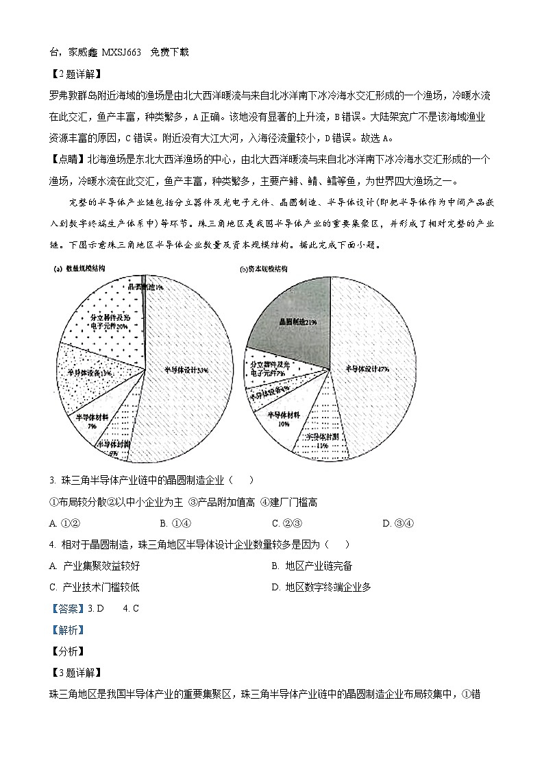 10，山东省菏泽市10校2023-2024学年高二上学期期末联考地理试题第2页