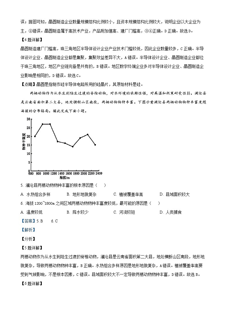 10，山东省菏泽市10校2023-2024学年高二上学期期末联考地理试题第3页