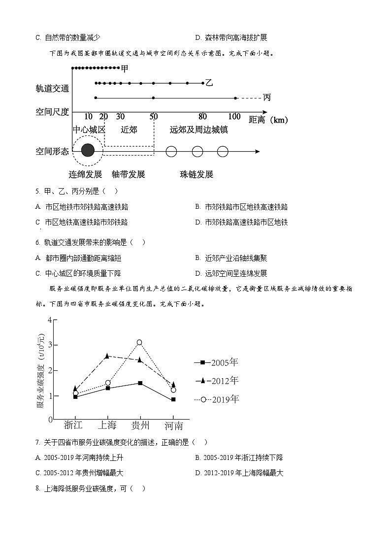 2024年1月浙江省普通高校招生选考科目考试地理试卷（Word版附解析）02
