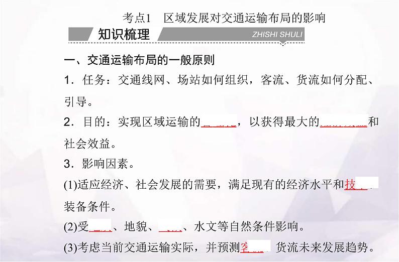 高中地理学业水平测试复习专题十交通运输布局与区域发展课件03