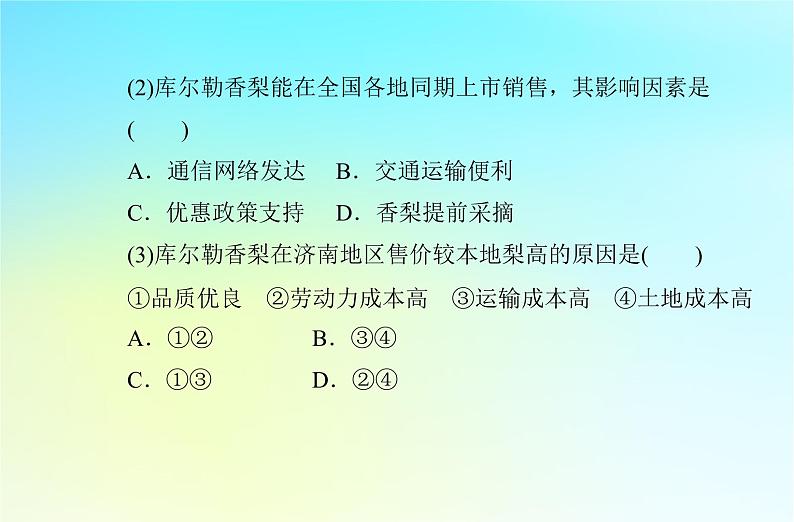 2024届广东省高一地理学业水平测试复习专题九产业区位因素课件08