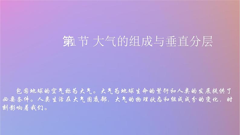 2024春新教材高中地理3.1大气的组成与垂直分层课件（湘教版必修第一册）02