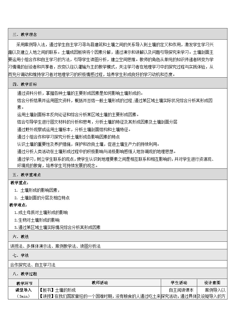 2024春新教材高中地理5.2土壤的形成教学设计（湘教版必修第一册）02