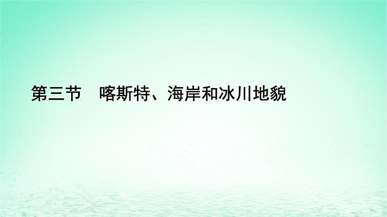 2024春新教材高中地理2.3喀斯特海岸和冰川地貌课件2（湘教版必修第一册）01