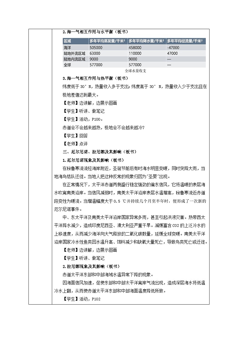 2024春新教材高中地理4.3海_气相互作用教学设计（湘教版选择性必修1）03