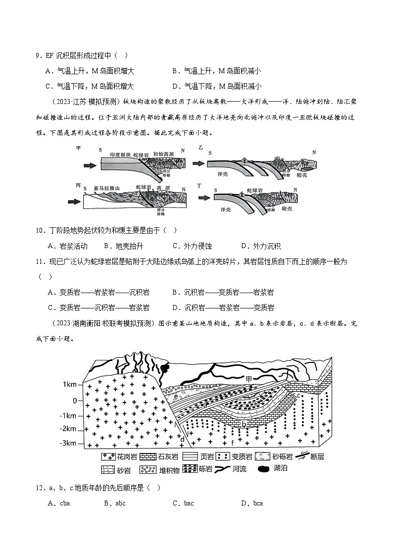 专题05 地表形态的塑造（测试卷）（原卷版）第3页