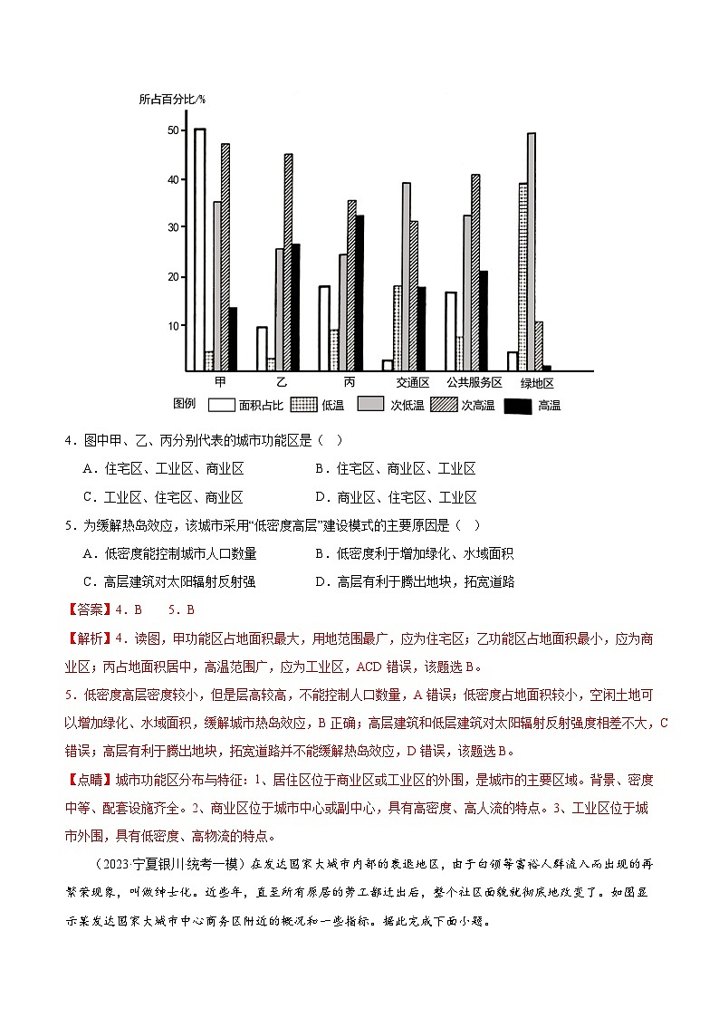 专题09 乡村和城镇（测试卷）（解析版）第3页