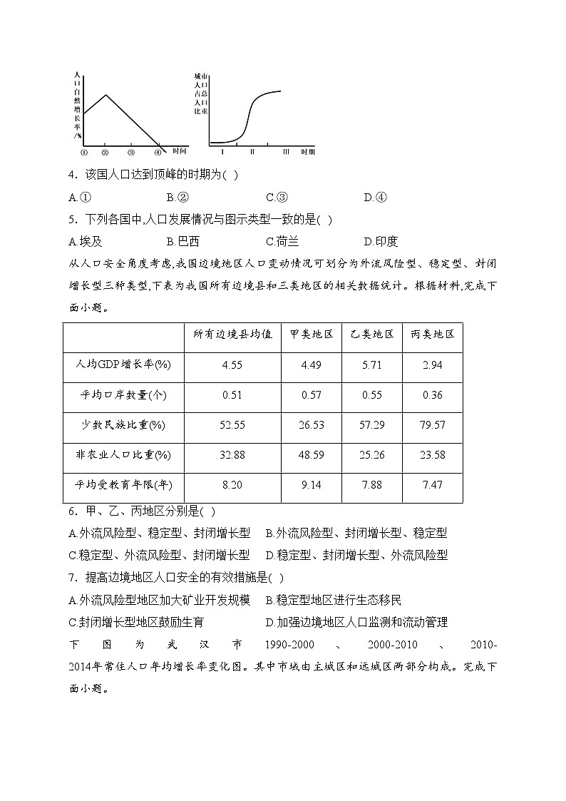 衡阳县第四中学2022-2023学年高一下学期第一次（3月）月考地理试卷(含答案)第2页