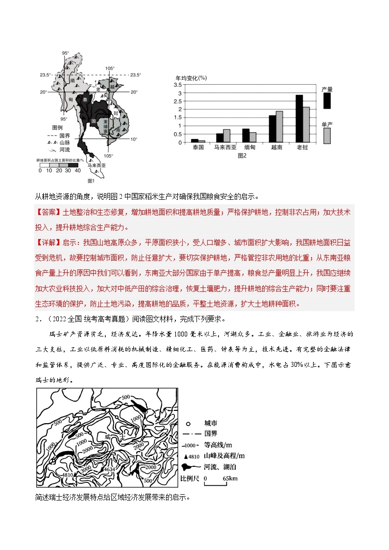 题型06 启示类（答题模版）-2024年高考地理答题技巧与模板构建（题型突破）02