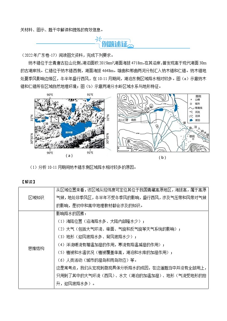 （新高考）高考地理二轮复习题型归纳与变式演练专题10 地理综合题的有效策略（2份打包，原卷版+教师版）02