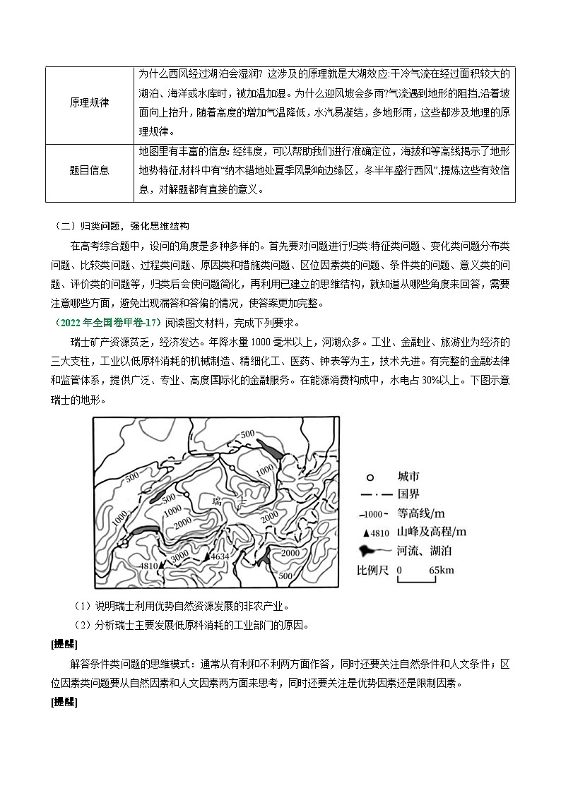 （新高考）高考地理二轮复习题型归纳与变式演练专题10 地理综合题的有效策略（2份打包，原卷版+教师版）03