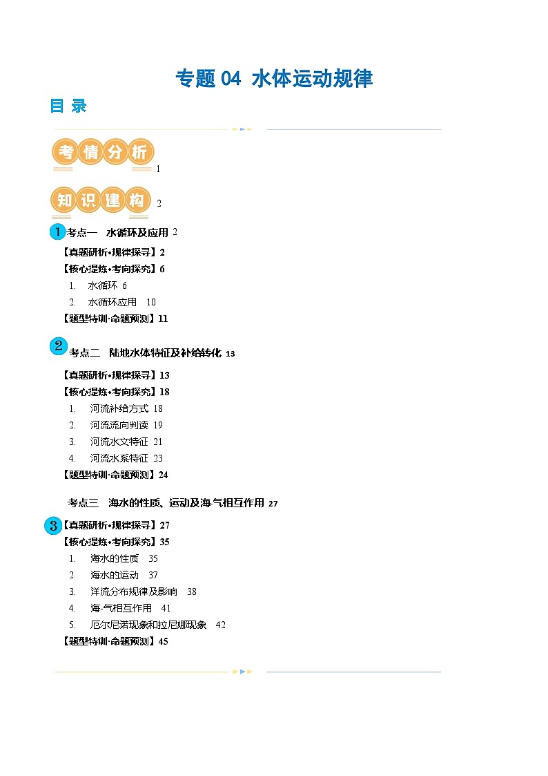 专题04 水体运动规律（讲义）（原卷版）第1页