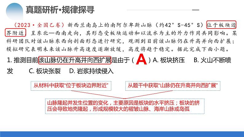 专题05 地质运动规律（课件）-2024年高考地理二轮复习（新教材新高考）第8页