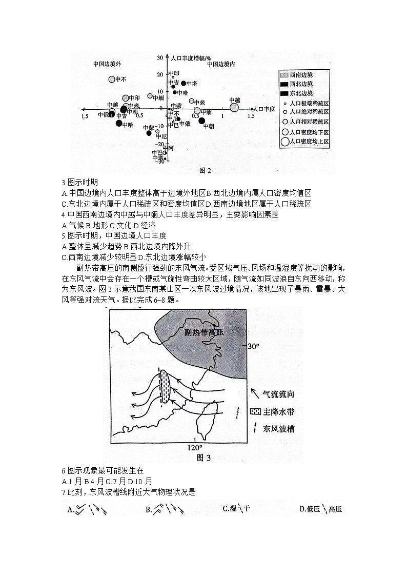 2024届山东省临沂市高三一模地理试题02