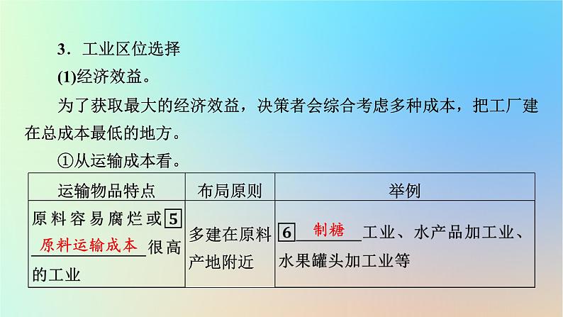 2024春高中地理第3章产业区位因素第2节工业区位因素及其变化课件新人教版必修第二册第5页