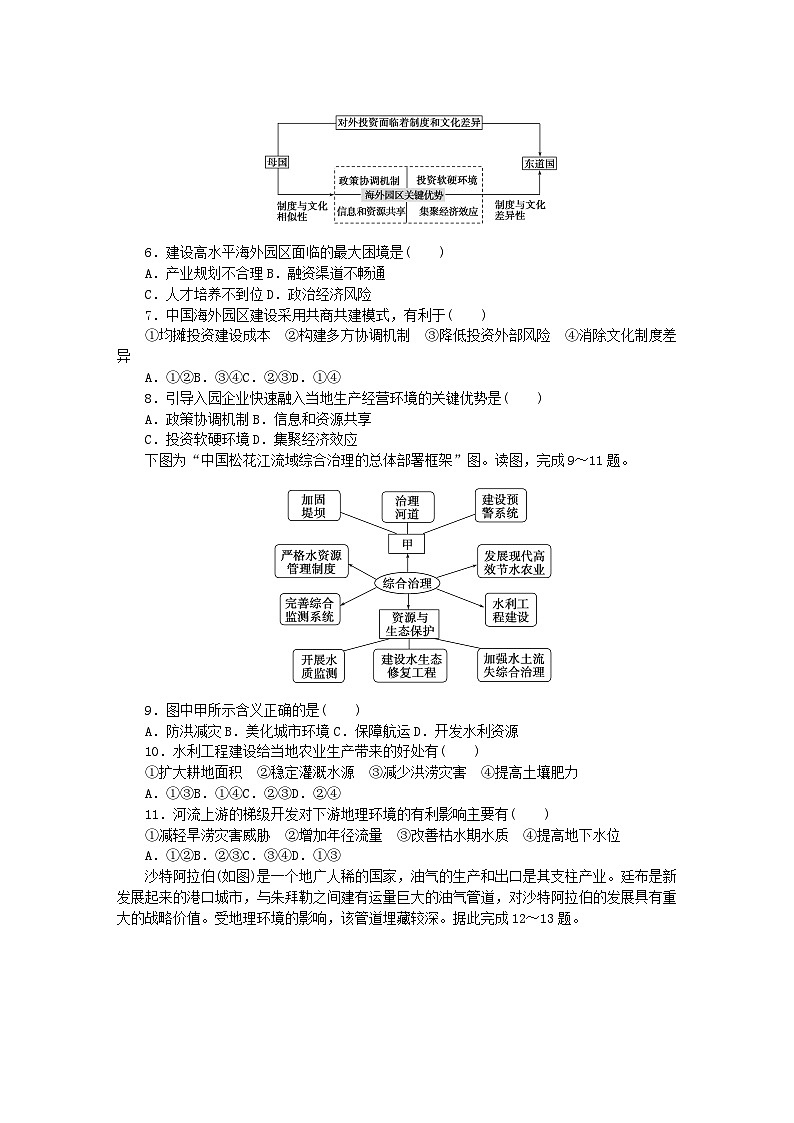 2023版新教材高中地理第三章区域合作单元检测卷湘教版选择性必修202