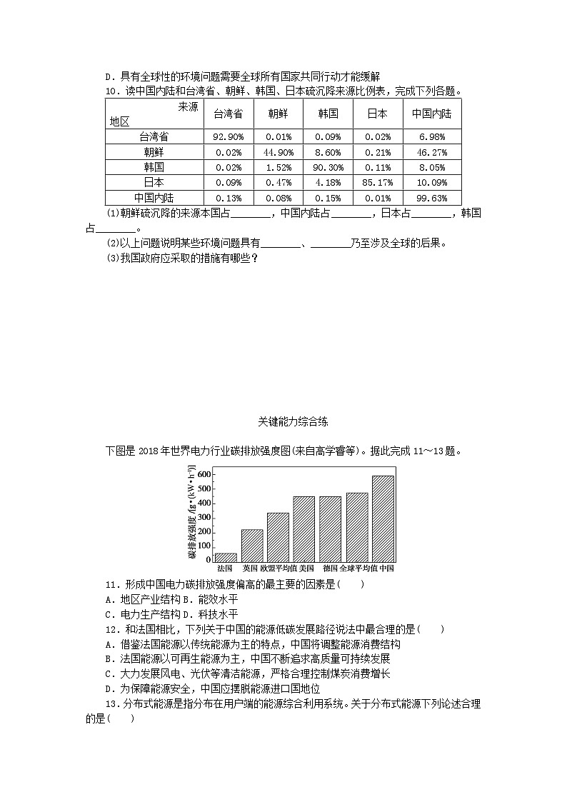 2023版新教材高中地理第四章保障国家安全的资源环境战略与行动第三节国际合作课时作业新人教版选择性必修3第3页